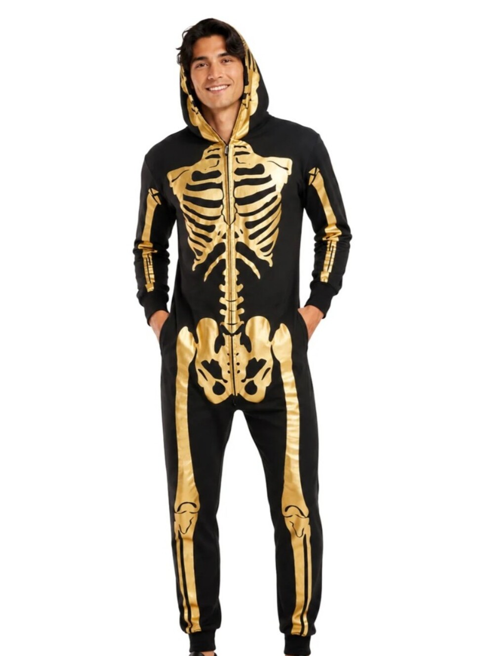Adult Tipsy Elves Skeleton Halloween Jumpsuit Costume 3XL